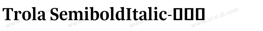 Trola SemiboldItalic字体转换